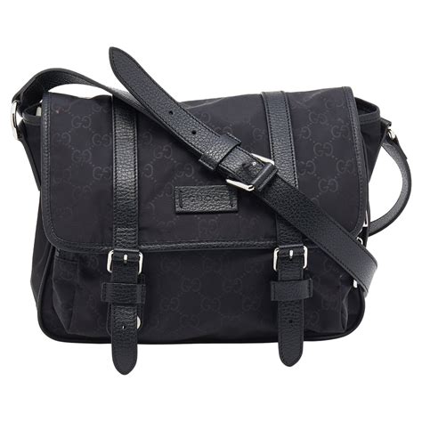 gucci flap messenger bag|gucci black nylon messenger bag.